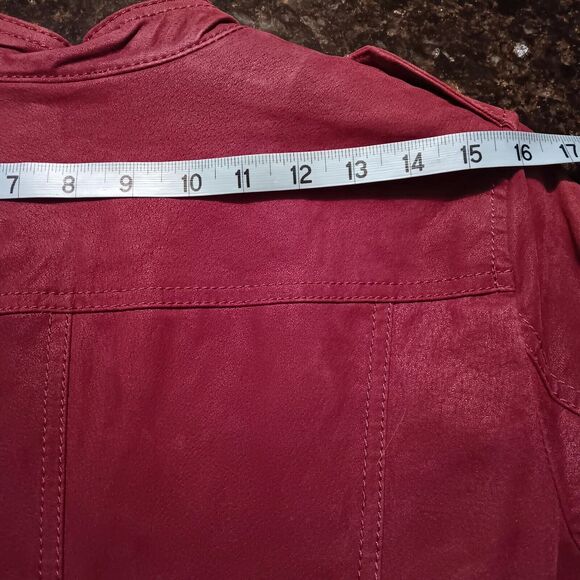 Twiggy London Suede Leather Jacket Women's Rust Moto Coat Zip Up MEDIUM - Picture 12 of 16